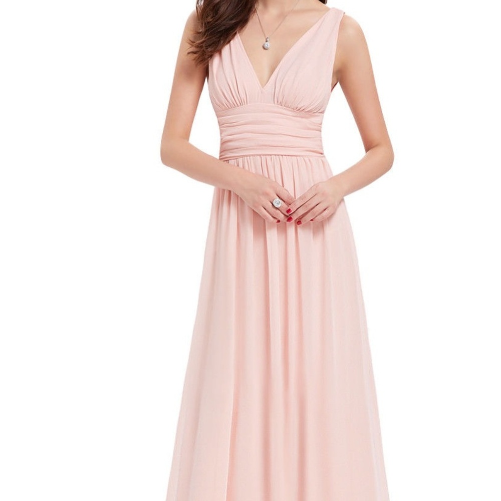 Sleeveless V-Neck Evening Grown